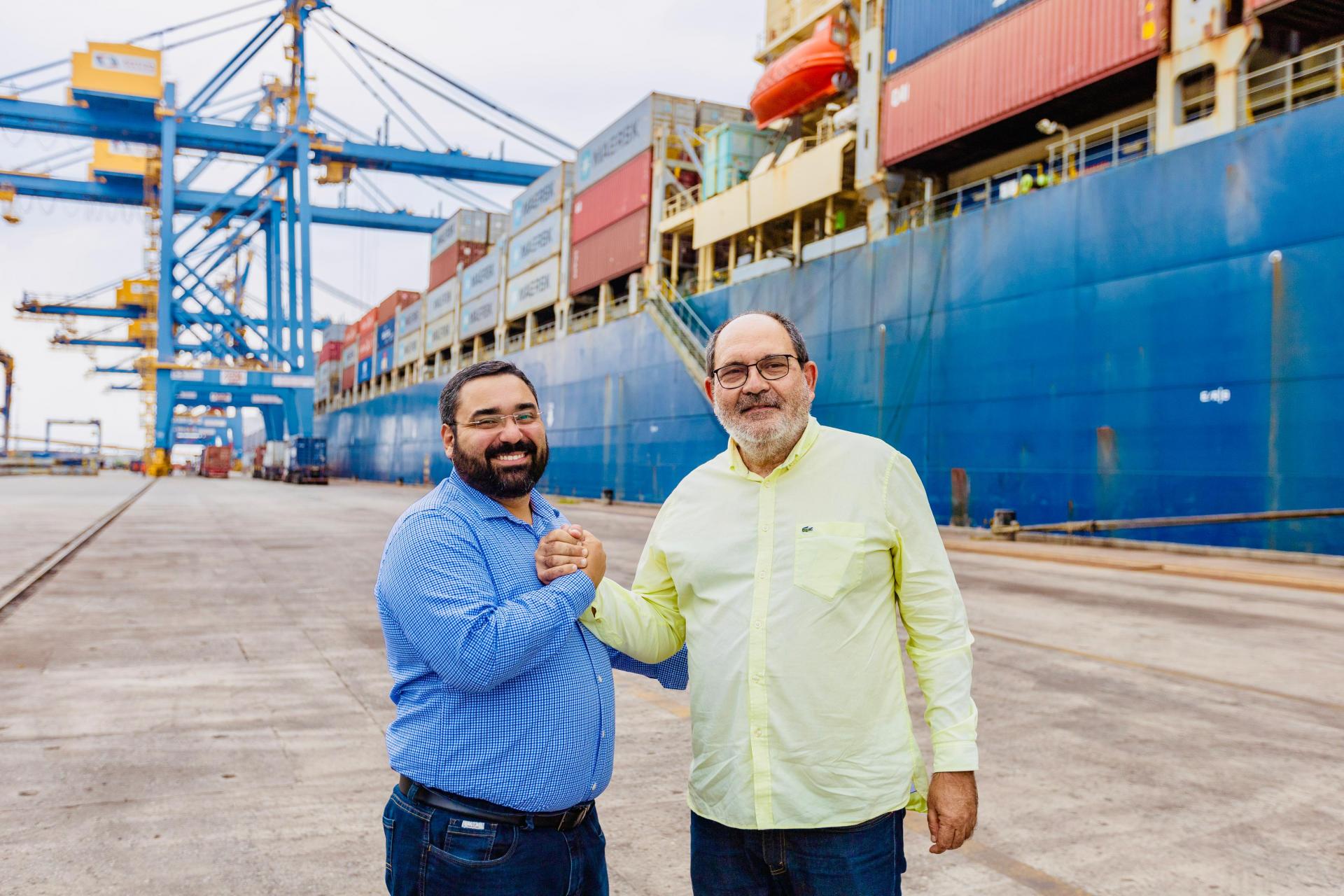 presidente Francisco com o secretario Alex Sandro